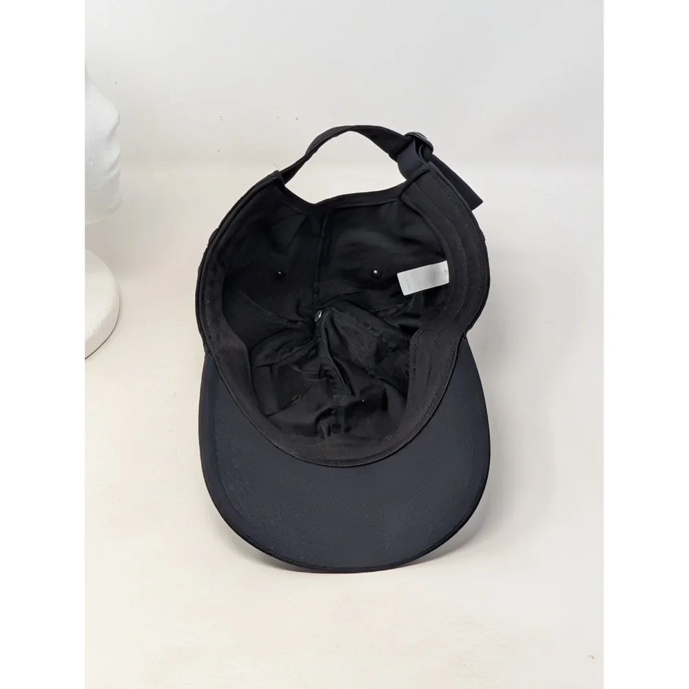 Athleta Womens Black Nylon Performance Adjustable Baseball Cap Hat One Size